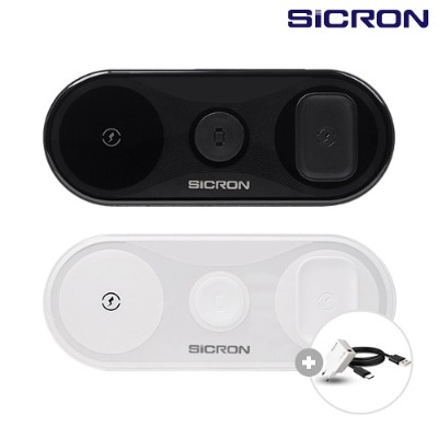 SICRON 15W + 15W 고속 트리오 스마트폰 무선충전패드 무선충전기 애플워치 에어팟 아이폰 충전기
